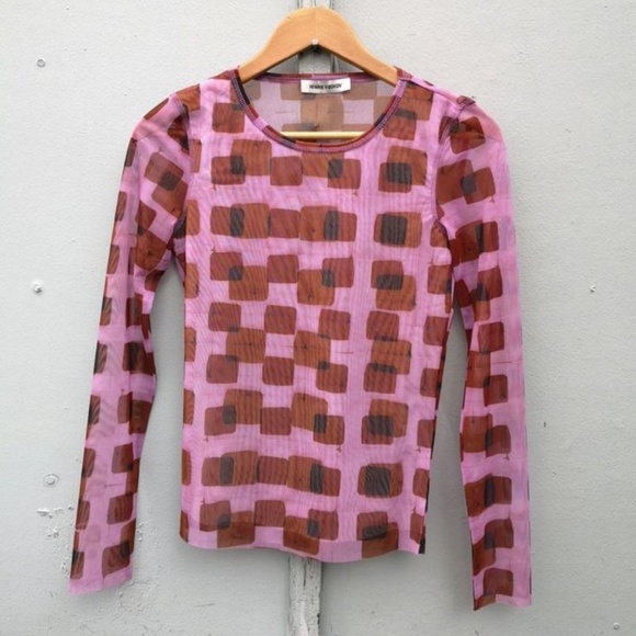 Henrik Vibskov geometric-print long-sleeve top size 34 - Picture 8 of 10